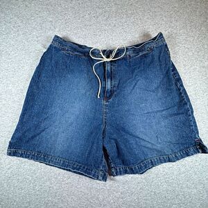 Vintage Y2K Mwah Jeans Women’s 16W Denim Bermuda Shorts Drawstring Jorts